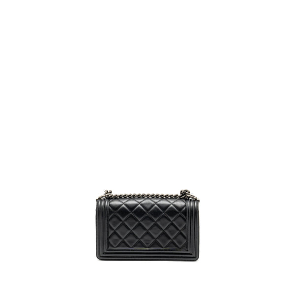 Chanel Medium Boy Bag Calfskin Black Ruthenium Hardware