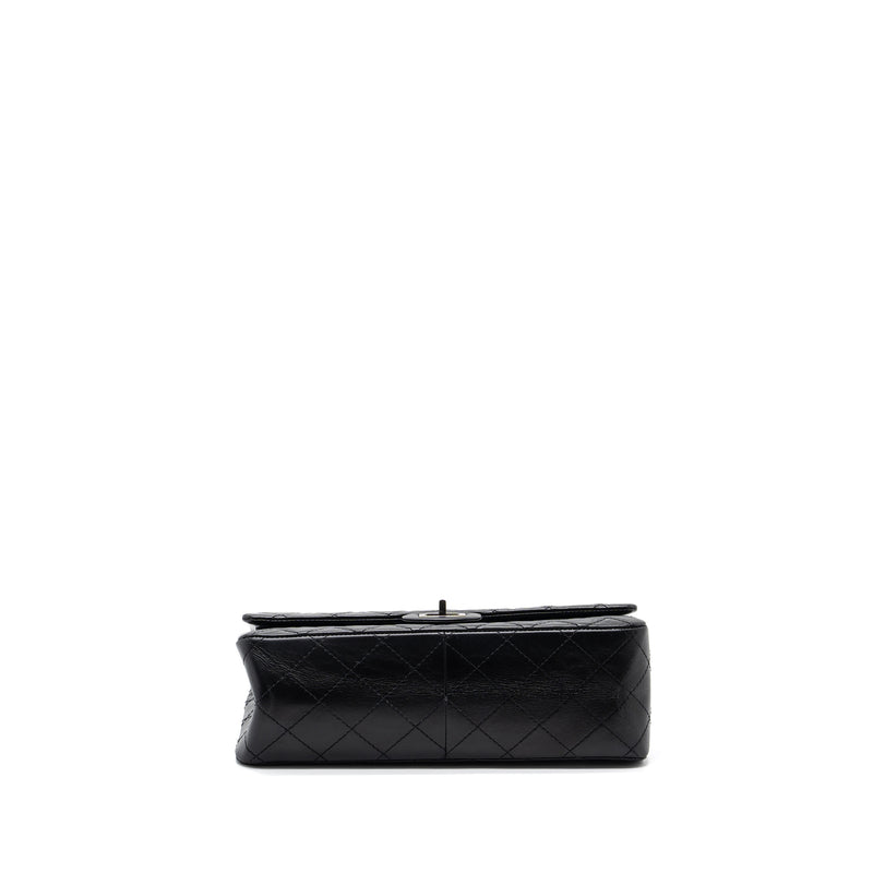 Chanel Large 2.55 Reissue Flap Bag Aged Calfskin Black Ruthenium Hardware (microchip)