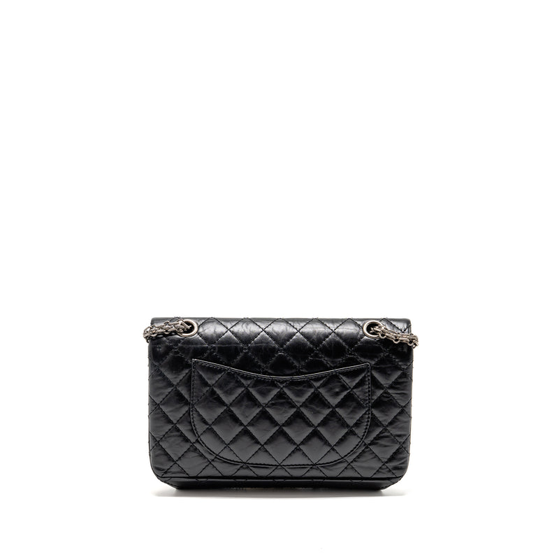 Chanel small 2.55 Reissue flap bag aged calfskin black GHW