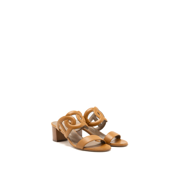 Hermes size 38.5 Bikini sandal Nappa leather beige dore