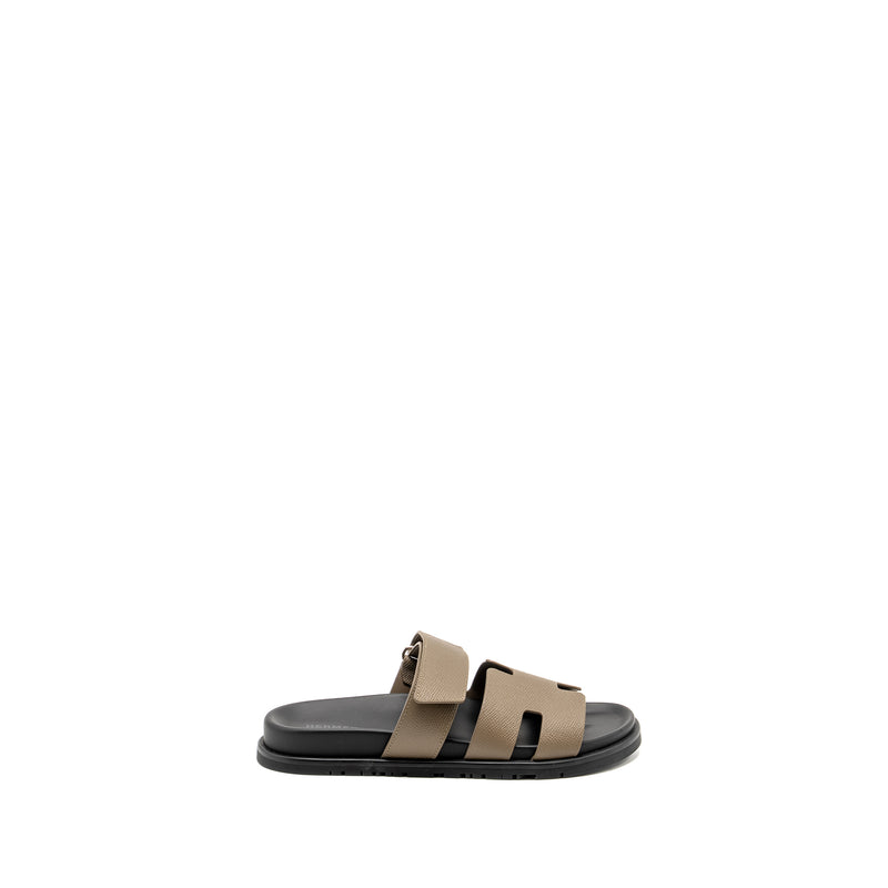 Hermes Size 39 Homme Chypre Sandals Epsom Etoupe