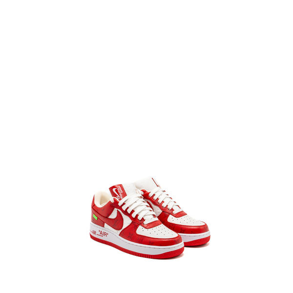 Louis Vuitton X Nike Size US6 Air Force 1 Low Red/White Limited Edition