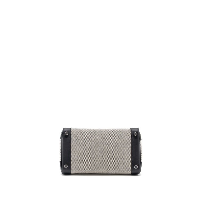 Hermes birkin 25 toile swift / canvas black SHW stamp B