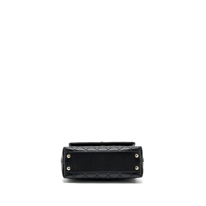 Chanel Small Coco Handle Caviar black LGHW (microchip)