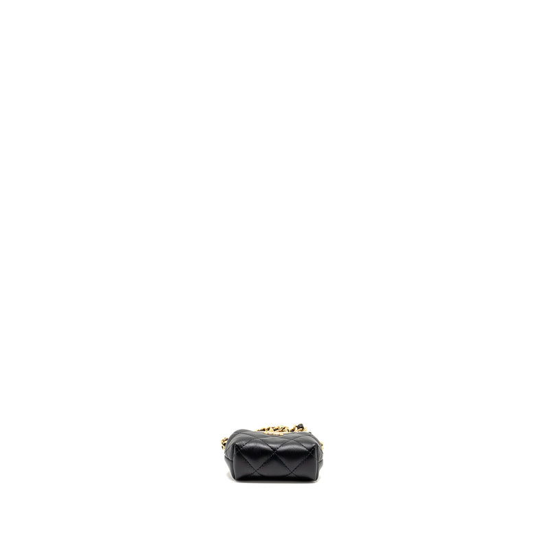 Chanel 23p Mini Coin Purse with Chain Calfskin Black LGHW(microchip)