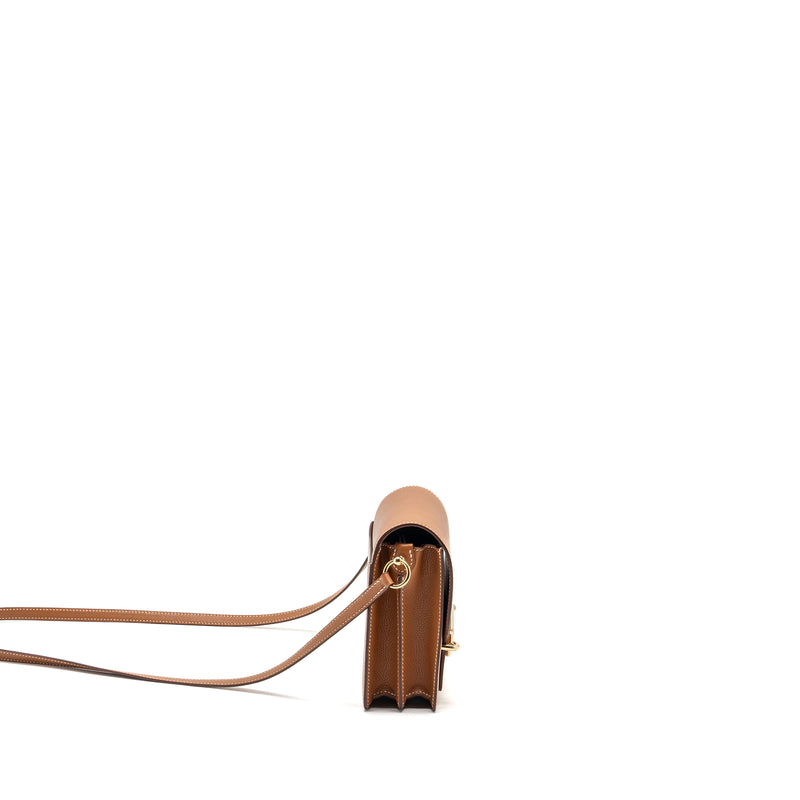 Hermes mini Roulis evercolor Gold GHW stamp Y