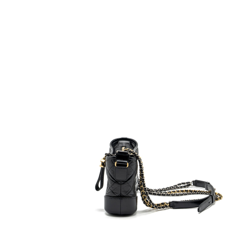 Chanel Small Gabrielle Hobo Bag Calfskin Black Multicolour Hardware