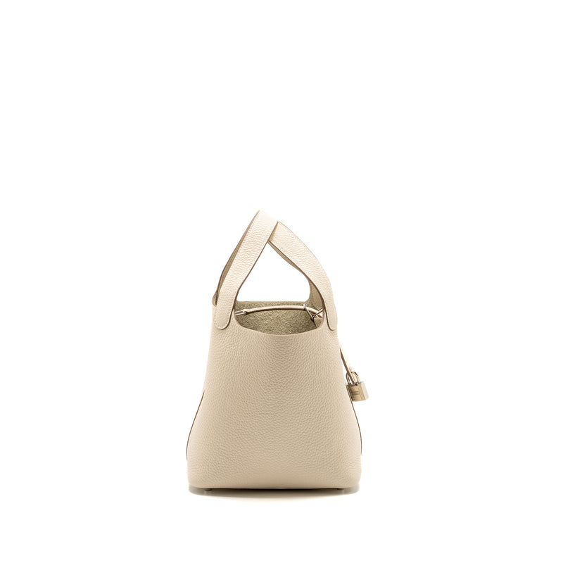 Hermes Picotin18 Lock Bag Clemence Craie SHW Stamp Y