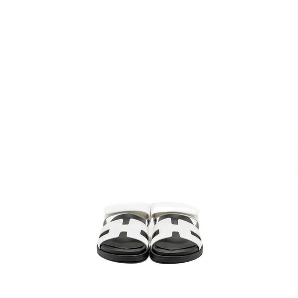 Hermes Size 37 Chypre Sandals White