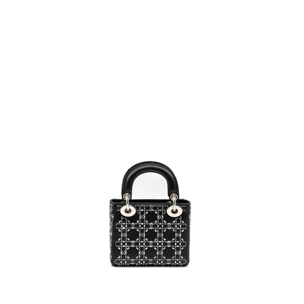 Dior Mini Lady Dior Stain Crystal Black SHW