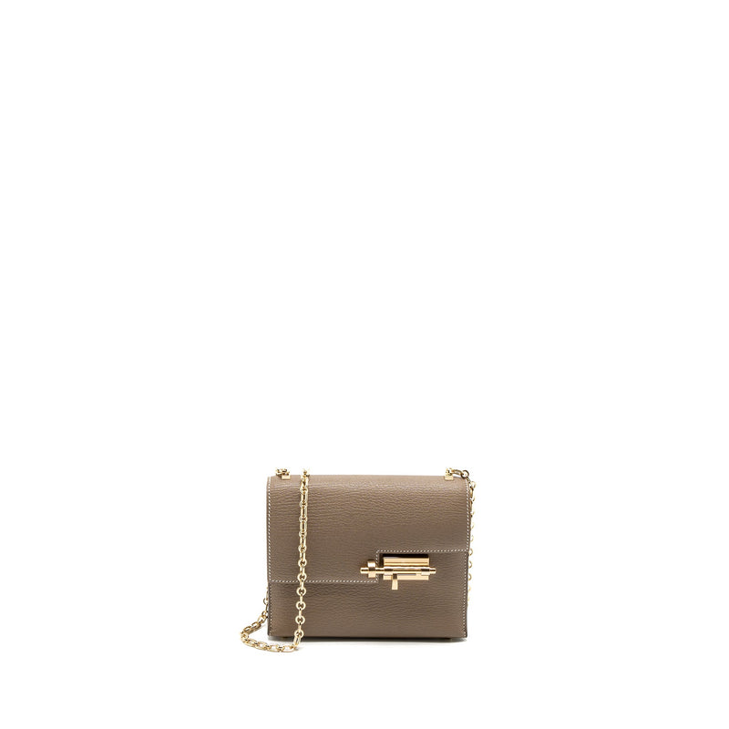 Hermes Mini Verrou Chevre Mysore Etoupe LGHW Stamp U