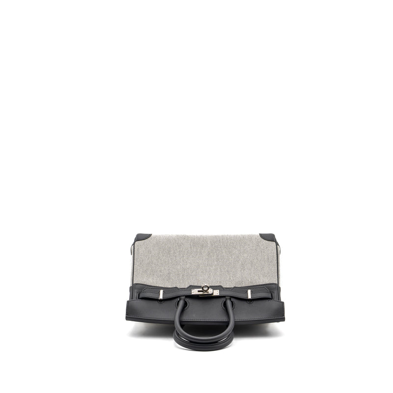 Hermes birkin 25 toile swift / canvas black SHW stamp B