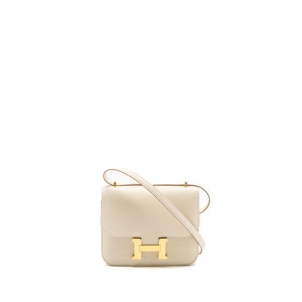 Hermes mini constance Epsom Craie GHW Stamp B