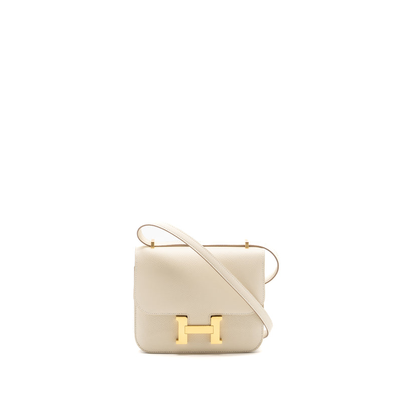 Hermes mini constance Epsom Craie GHW Stamp B