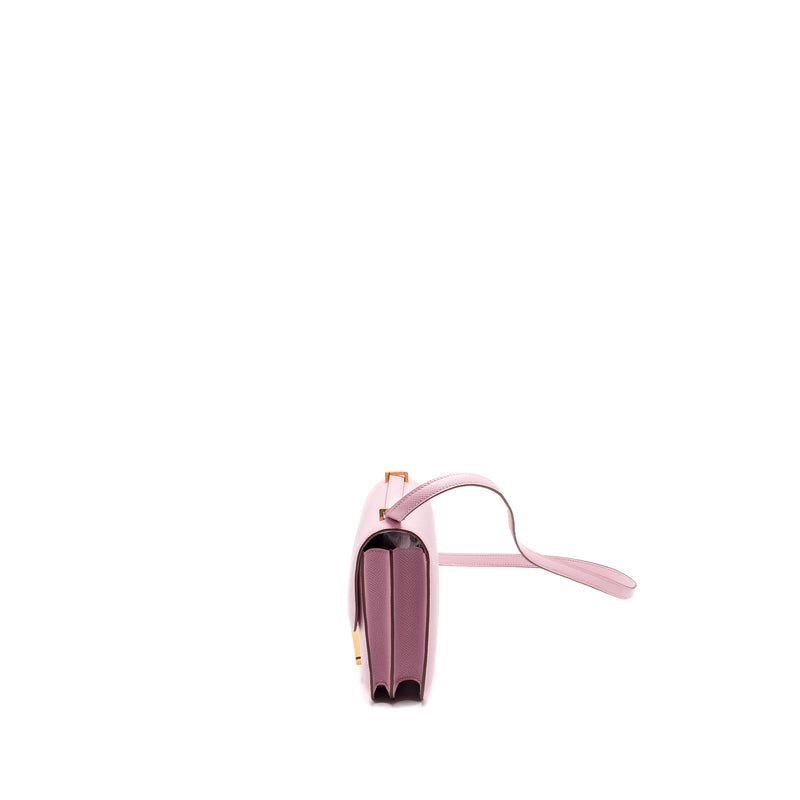 Hermes mini constance epsom mauve Sylvestre RGHW stamp U