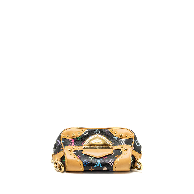 Louis Vuitton Vintage Shoulder Bag Black/Multicolour Monogram Canvas GHW