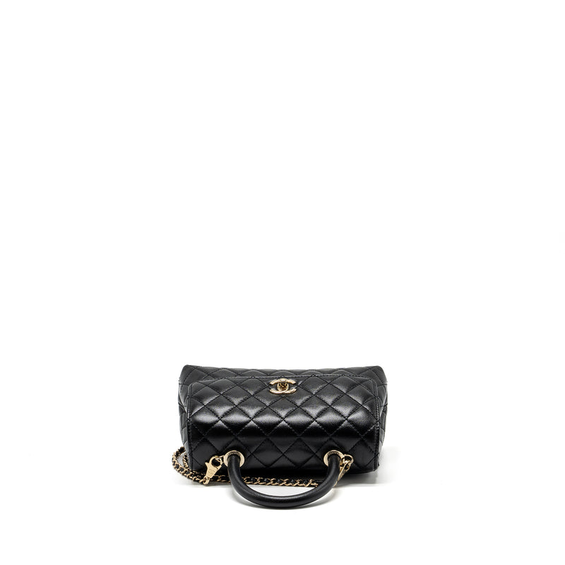 Chanel small coco handle caviar Black LGHW (microchip)