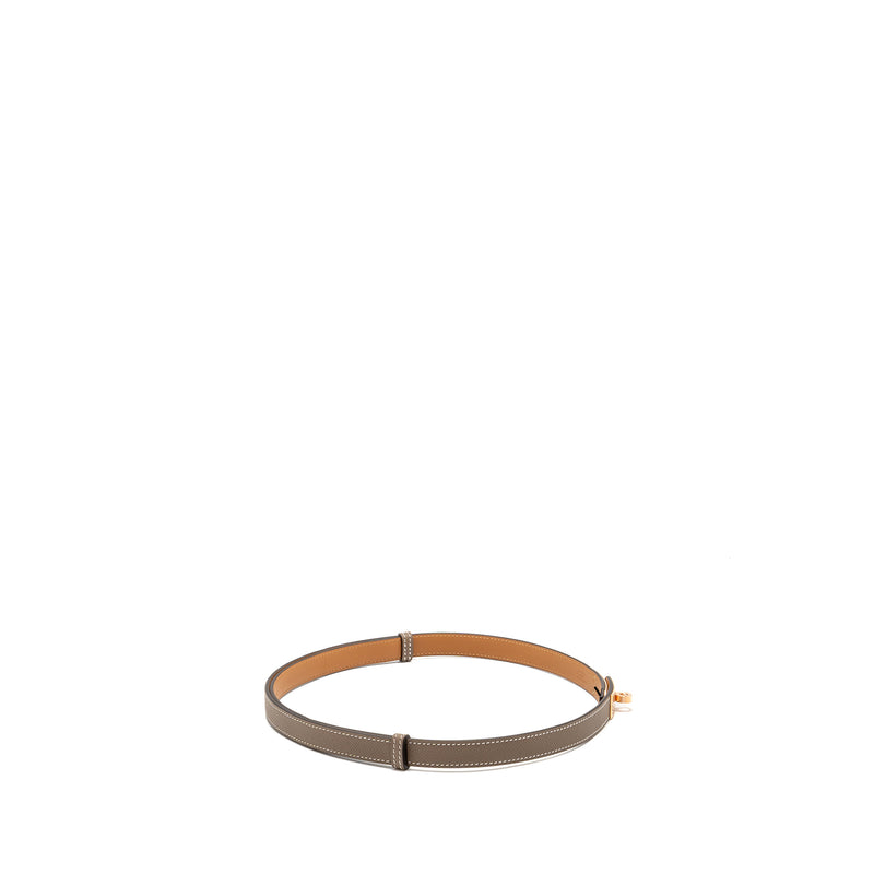 Hermes Kelly 18 Belt Epsom Etoupe RGHW Stamp W
