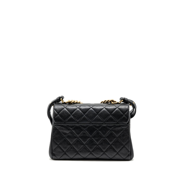 Chanel Chains Handle Flap Bag lambskin Black GHW