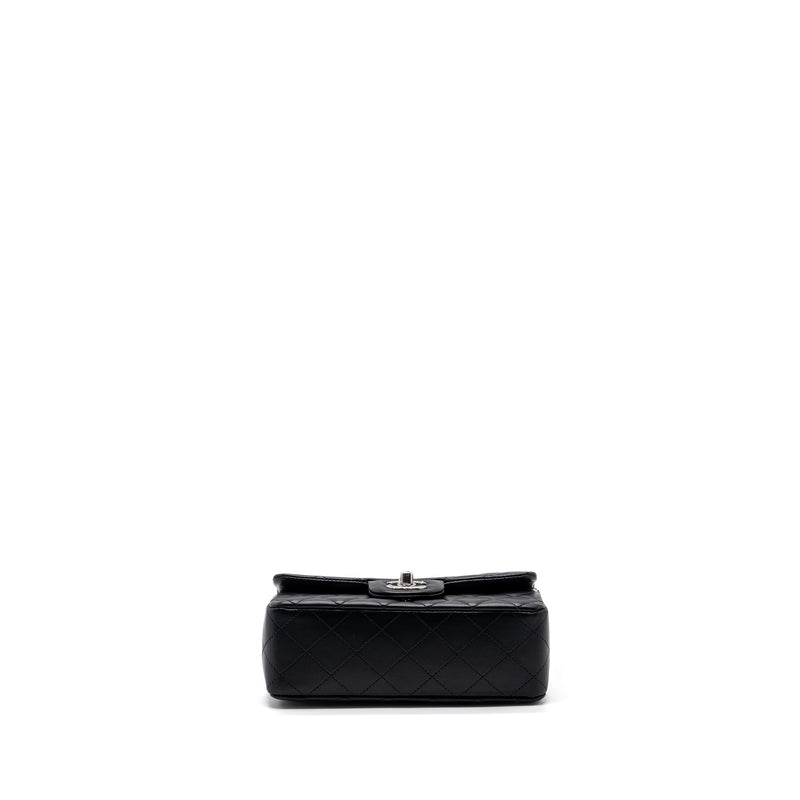 Chanel mini rectangular flap bag lambskin black SHW (MICROCHIP)