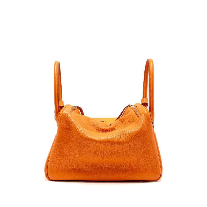 Hermes Lindy 34 Clemence Orange SHW Stamp Square Q