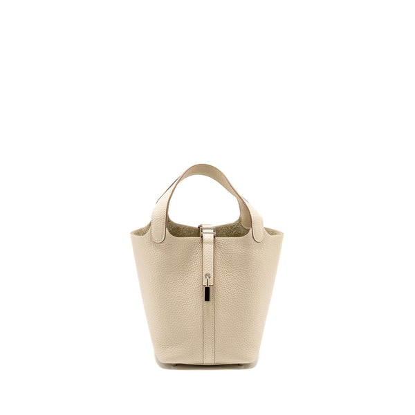 Hermes Picotin18 Lock Bag Clemence Craie SHW Stamp Y