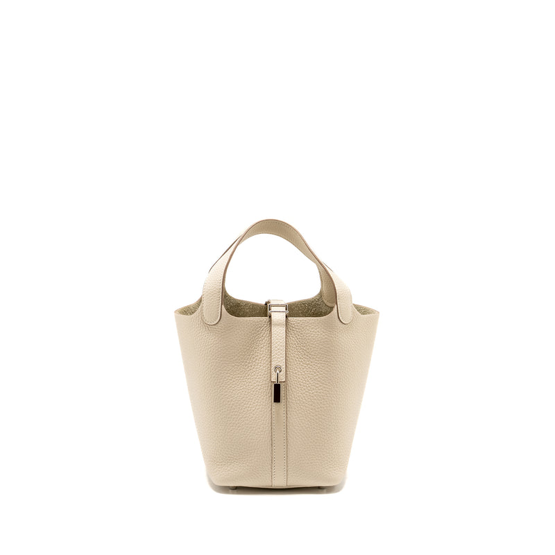 Hermes Picotin18 Lock Bag Clemence Craie SHW Stamp Y