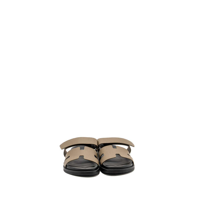 Hermes Size 39 Homme Chypre Sandals Epsom Etoupe