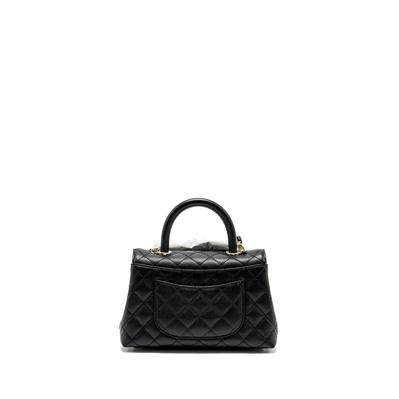 Chanel Small Coco Handle Caviar black LGHW (microchip)