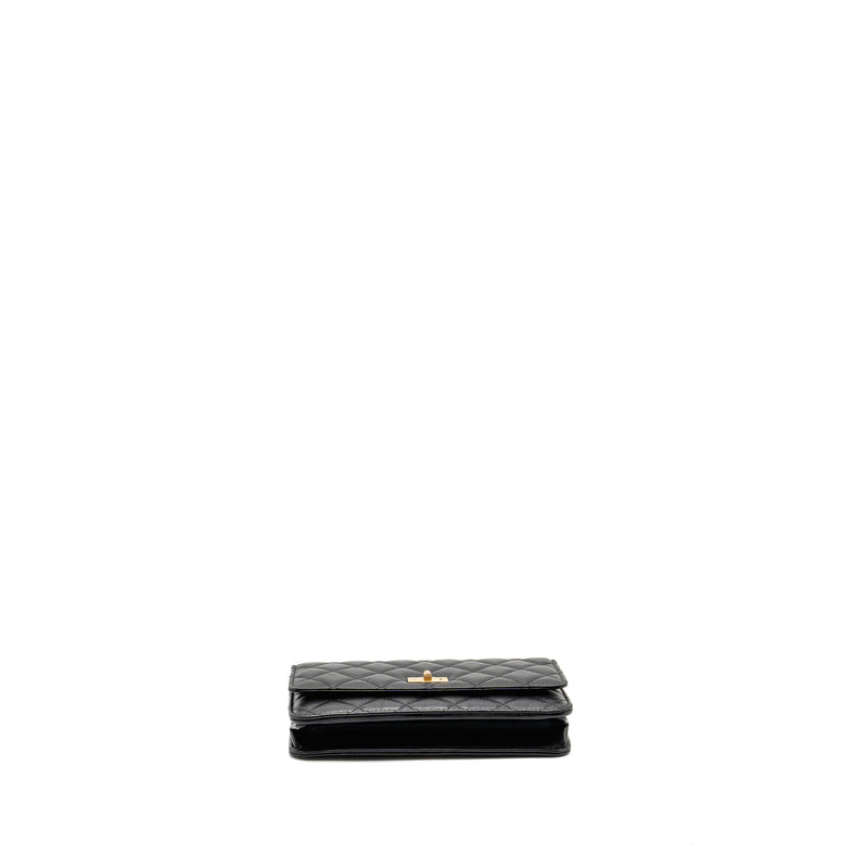 Chanel 2.55 Reissue Wallet on Chain Lambskin Black GHW (Microchip)
