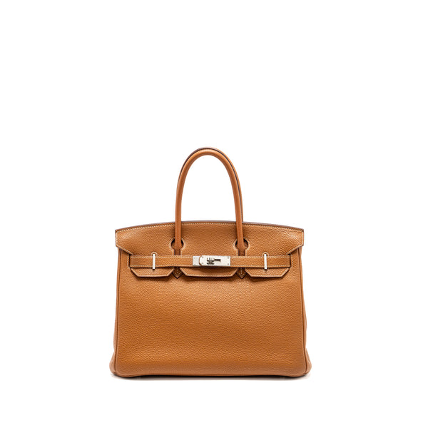 Hermes Birkin 30 Togo Gold SHW stamp Square G