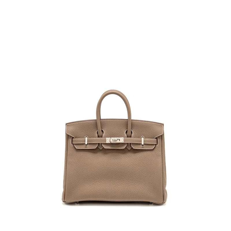 Hermes Birkin 25 Togo Etoupe SHW Stamp W