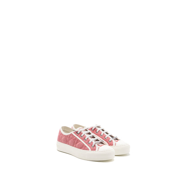Dior Size 36.5 Walk N Dior Sneaker Cannage Quilted Taffy Pink