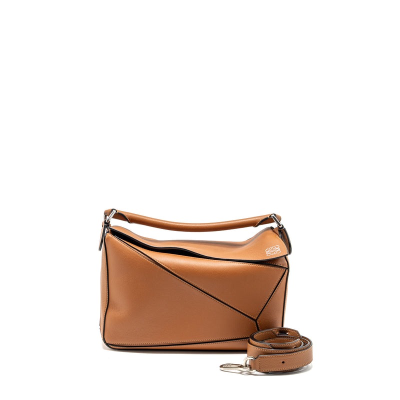 Loewe Medium Puzzle Bag Calfskin Tan SHW