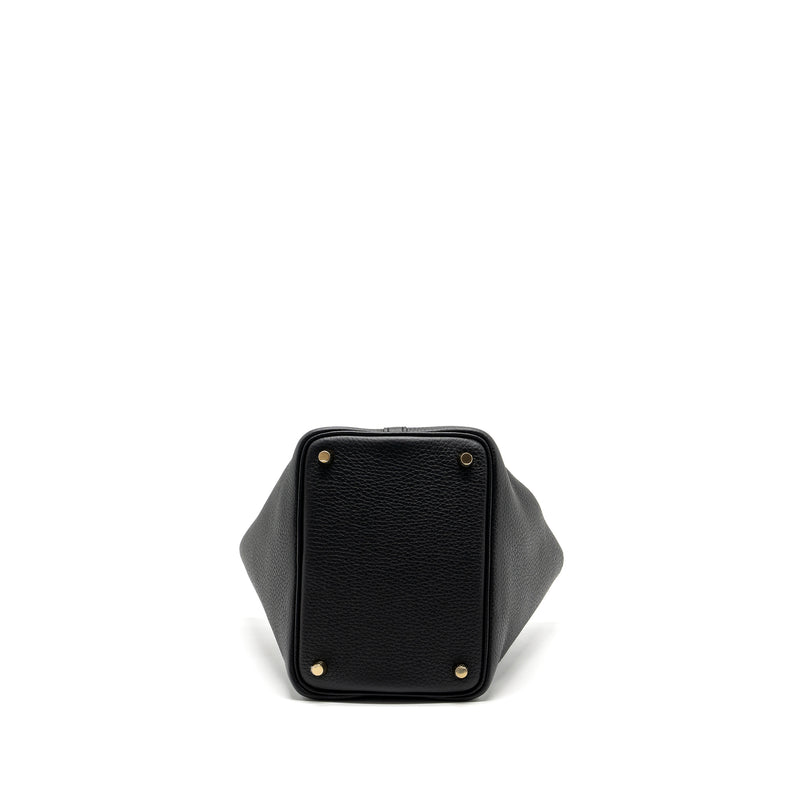 Hermers Picotin 18 Lock Bag Clemence Black GHW Stamp B