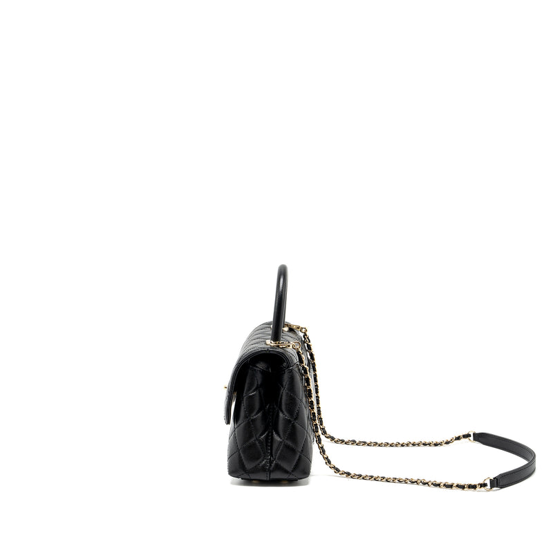 Chanel small coco handle caviar Black LGHW (microchip)