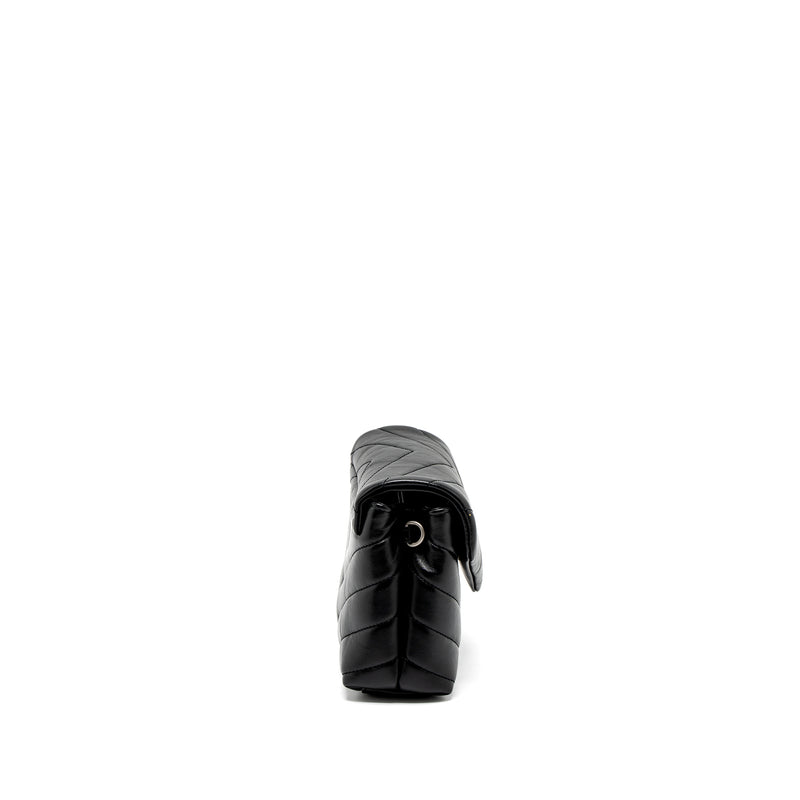 Saint Laurent LouLou Toy Strap Bag Calfskin Black SHW