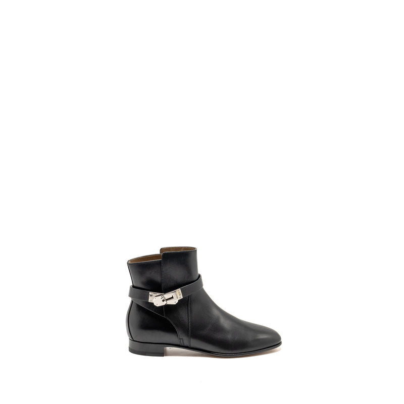 Hermes Size 37 Neo Ankle boots calfskin black SHW