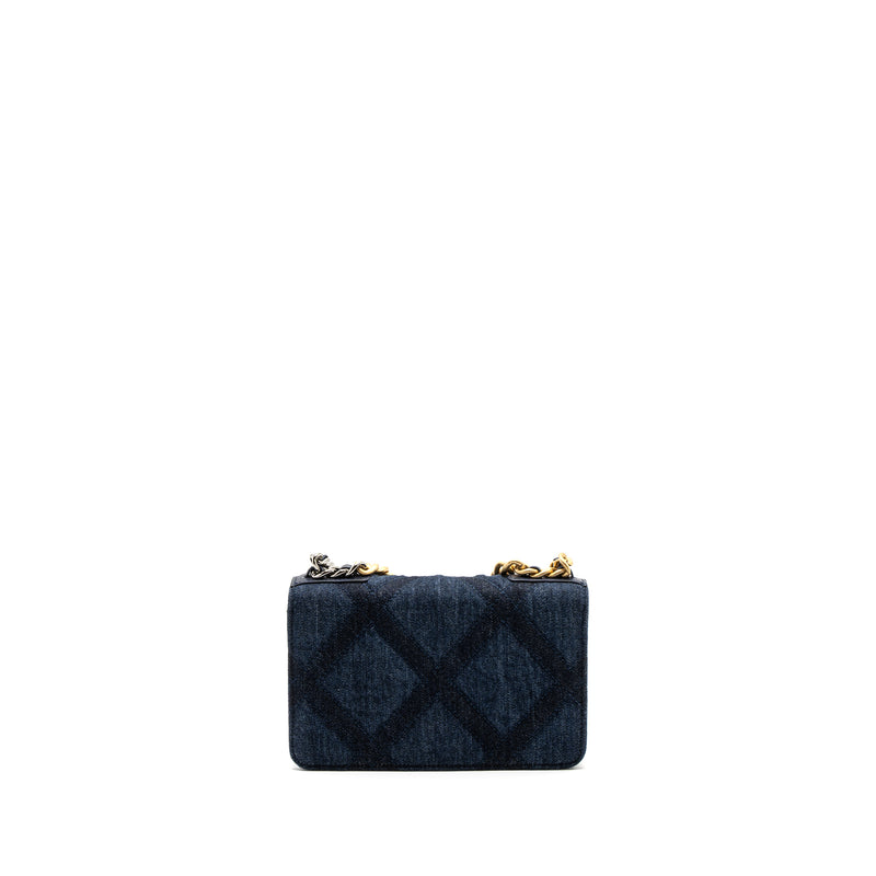 Chanel 19 wallet on chain limited denim dark blue multicolour hardware