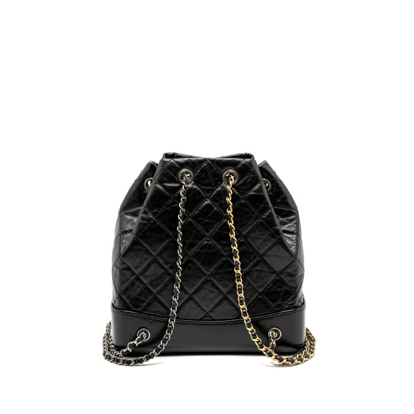 Chanel Small Gabrielle Backpack Calfskin Black Multicolour Hardware (Microchip)