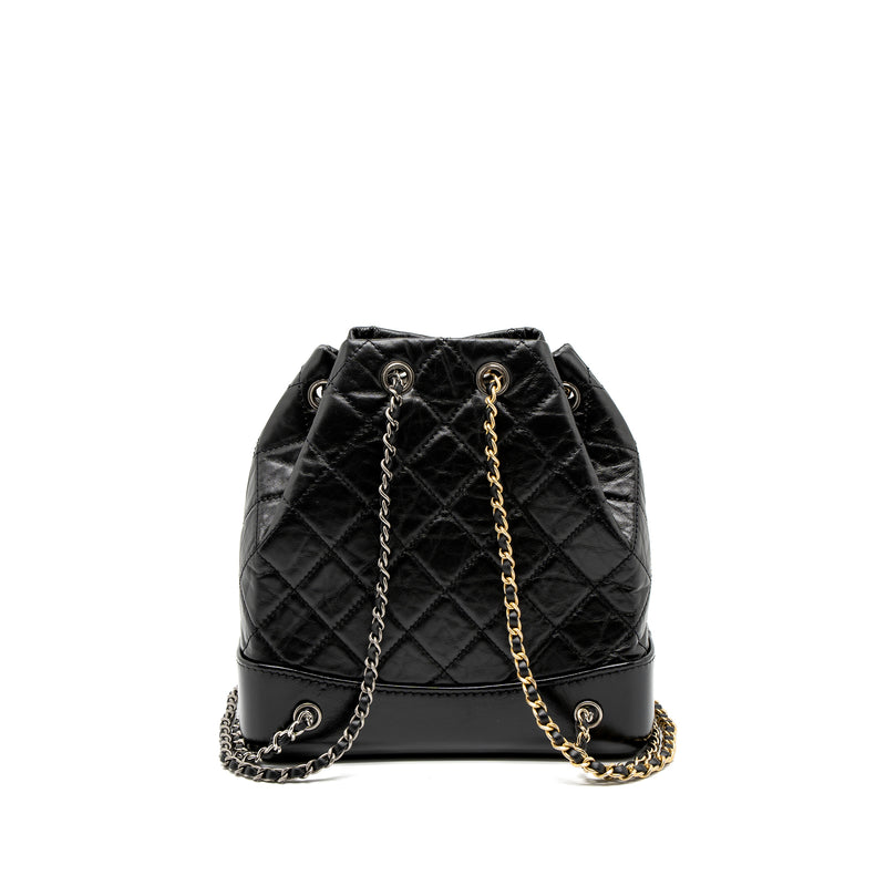 Chanel Small Gabrielle Backpack Calfskin Black Multicolour Hardware (Microchip)