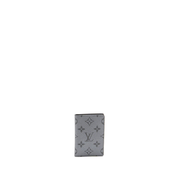 Louis Vuitton pocket organiser monogram Eclipse canvas silver