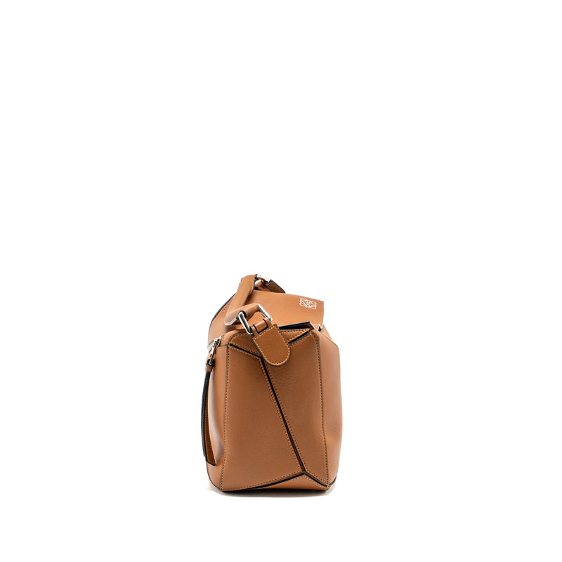 Loewe Medium Puzzle Bag Calfskin Tan SHW
