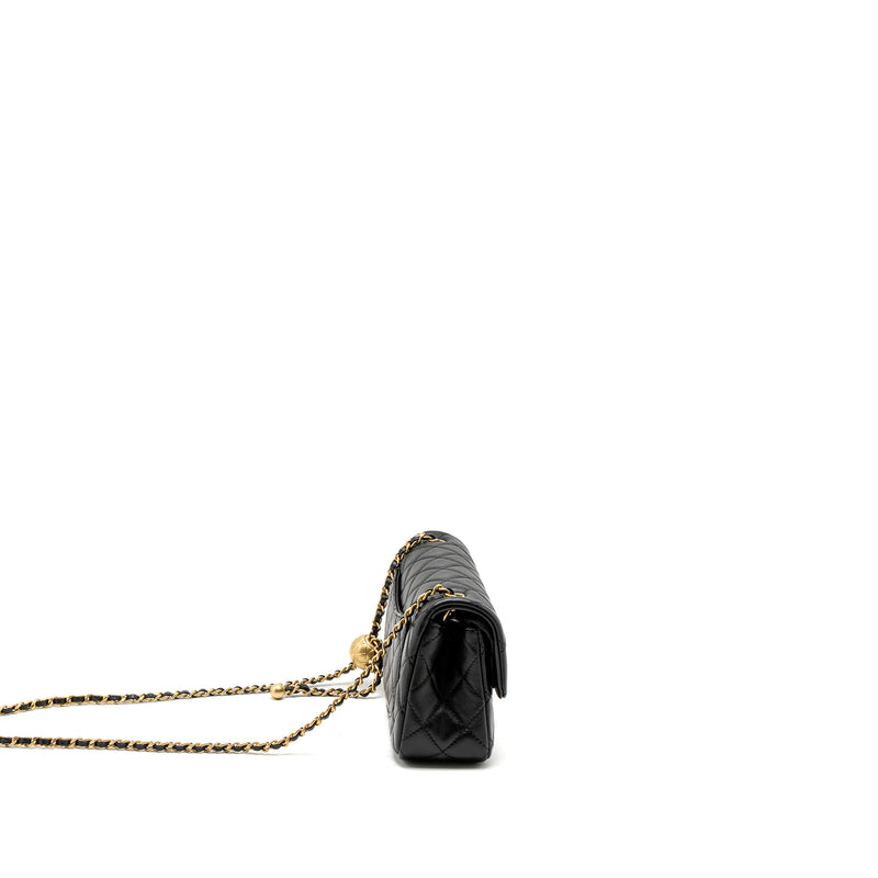 Chanel Pearl Crush Mini Rectangular Lambskin Black Brushed GHW (Microchip)