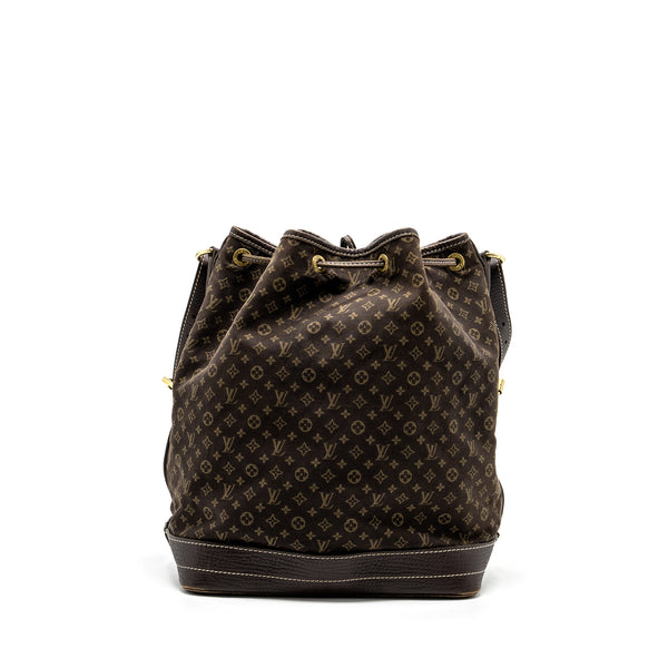 Louis Vuitton Lin Noe Bag Fabric/Leather EBENE GHW