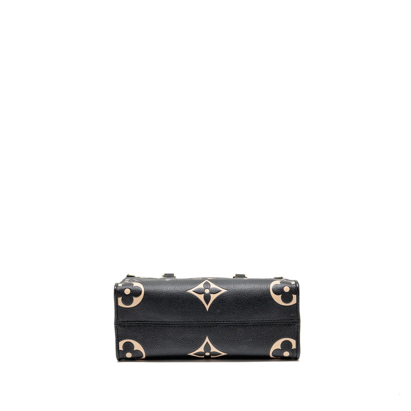 Louis Vuitton Onthego BB Bicolour Monogram Empreinte Leather Black/Beige GHW