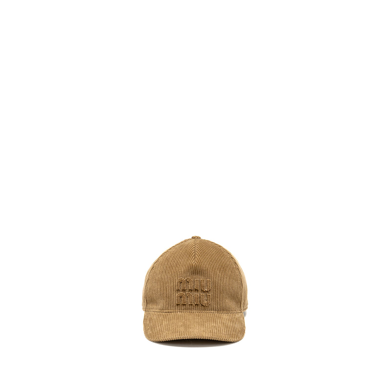 Miu Miu Size L Cinnamon Velvet Baseball Cap