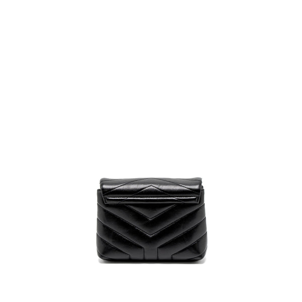 Saint Laurent LouLou Toy Strap Bag Calfskin Black SHW