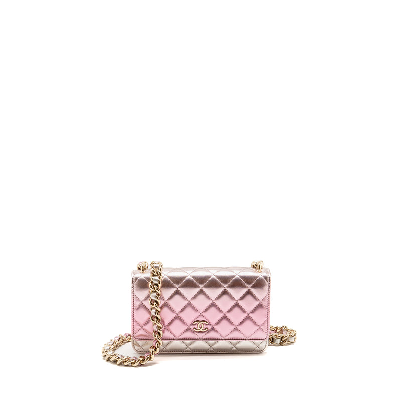 Chanel 21k Wallet On Chain Iridescent Lambskin LGHW(microchip)