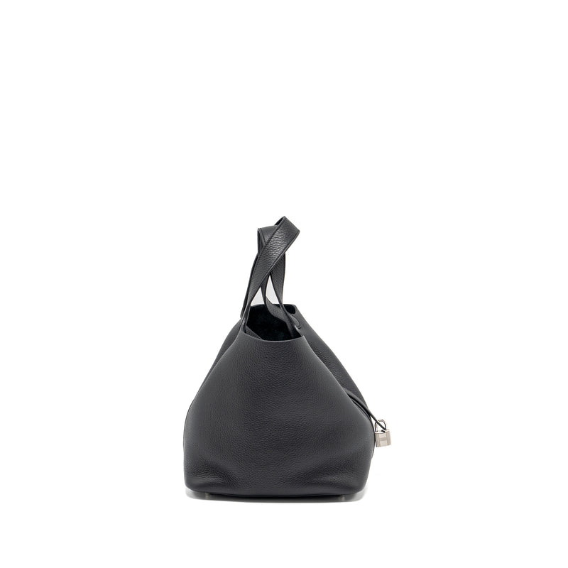 Hermes Picotin 22 Lock Bag Clemence Black SHW Stamp B